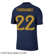 Frankrijk Theo Hernandez #22 Thuis tenue WK 2022 Korte Mouwen