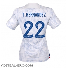 Frankrijk Theo Hernandez #22 Uit tenue Dames WK 2022 Korte Mouwen