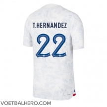 Frankrijk Theo Hernandez #22 Uit tenue WK 2022 Korte Mouwen