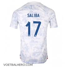 Frankrijk William Saliba #17 Uit tenue WK 2022 Korte Mouwen