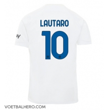 Inter Milan Lautaro Martinez #10 Uit tenue 2023-24 Korte Mouwen