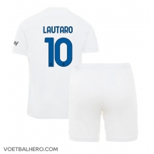 Inter Milan Lautaro Martinez #10 Uit tenue Kids 2023-24 Korte Mouwen (+ broek)