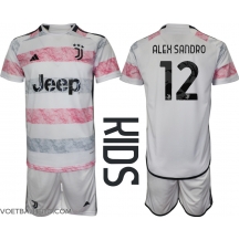Juventus Alex Sandro #12 Uit tenue Kids 2023-24 Korte Mouwen (+ broek)