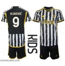 Juventus Dusan Vlahovic #9 Thuis tenue Kids 2023-24 Korte Mouwen (+ broek)