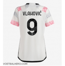 Juventus Dusan Vlahovic #9 Uit tenue Dames 2023-24 Korte Mouwen