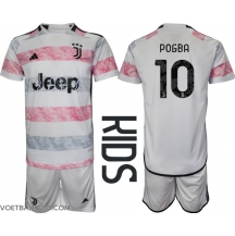 Juventus Paul Pogba #10 Uit tenue Kids 2023-24 Korte Mouwen (+ broek)