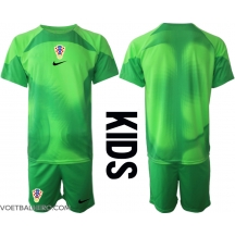 Kroatië Keeper Thuis tenue Kids WK 2022 Korte Mouwen (+ broek)