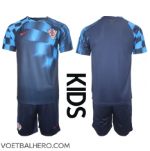 Kroatië Uit tenue Kids WK 2022 Korte Mouwen (+ broek)