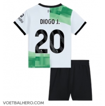 Liverpool Diogo Jota #20 Uit tenue Kids 2023-24 Korte Mouwen (+ broek)