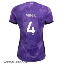Liverpool Virgil van Dijk #4 Derde tenue Dames 2023-24 Korte Mouwen