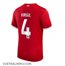Liverpool Virgil van Dijk #4 Thuis tenue 2023-24 Korte Mouwen