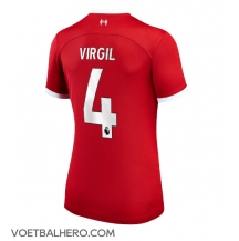 Liverpool Virgil van Dijk #4 Thuis tenue Dames 2023-24 Korte Mouwen