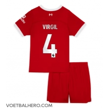 Liverpool Virgil van Dijk #4 Thuis tenue Kids 2023-24 Korte Mouwen (+ broek)