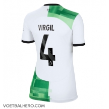 Liverpool Virgil van Dijk #4 Uit tenue Dames 2023-24 Korte Mouwen