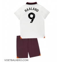Manchester City Erling Haaland #9 Uit tenue Kids 2023-24 Korte Mouwen (+ broek)