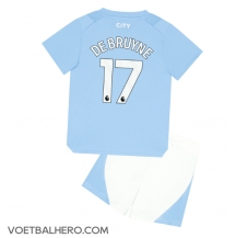 Manchester City Kevin De Bruyne #17 Thuis tenue Kids 2023-24 Korte Mouwen (+ broek)