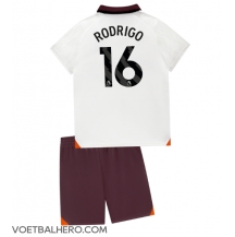 Manchester City Rodri Hernandez #16 Uit tenue Kids 2023-24 Korte Mouwen (+ broek)