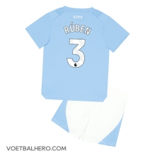 Manchester City Ruben Dias #3 Thuis tenue Kids 2023-24 Korte Mouwen (+ broek)