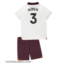 Manchester City Ruben Dias #3 Uit tenue Kids 2023-24 Korte Mouwen (+ broek)