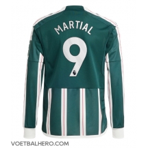 Manchester United Anthony Martial #9 Uit tenue 2023-24 Lange Mouwen