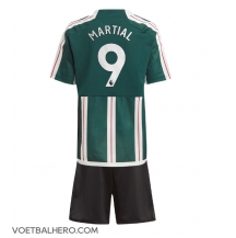 Manchester United Anthony Martial #9 Uit tenue Kids 2023-24 Korte Mouwen (+ broek)