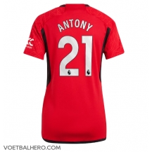 Manchester United Antony #21 Thuis tenue Dames 2023-24 Korte Mouwen