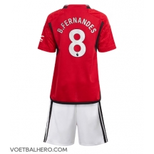 Manchester United Bruno Fernandes #8 Thuis tenue Kids 2023-24 Korte Mouwen (+ broek)