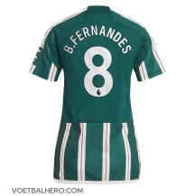 Manchester United Bruno Fernandes #8 Uit tenue Dames 2023-24 Korte Mouwen