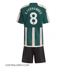 Manchester United Bruno Fernandes #8 Uit tenue Kids 2023-24 Korte Mouwen (+ broek)