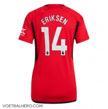 Manchester United Christian Eriksen #14 Thuis tenue Dames 2023-24 Korte Mouwen