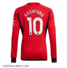 Manchester United Marcus Rashford #10 Thuis tenue 2023-24 Lange Mouwen