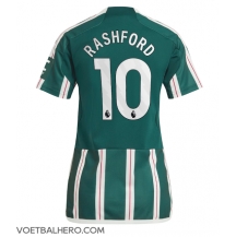 Manchester United Marcus Rashford #10 Uit tenue Dames 2023-24 Korte Mouwen