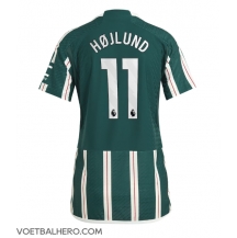 Manchester United Rasmus Hojlund #11 Uit tenue Dames 2023-24 Korte Mouwen