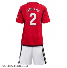 Manchester United Victor Lindelof #2 Thuis tenue Kids 2023-24 Korte Mouwen (+ broek)