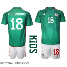 Mexico Andres Guardado #18 Thuis tenue Kids WK 2022 Korte Mouwen (+ broek)
