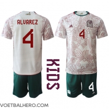 Mexico Edson Alvarez #4 Uit tenue Kids WK 2022 Korte Mouwen (+ broek)