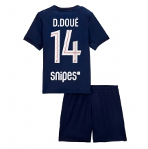 Paris Saint-Germain Desire Doue #14 Thuis tenue Kids 2025-26 Korte Mouwen (+ broek)