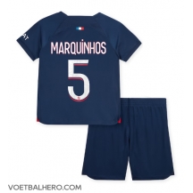 Paris Saint-Germain Marquinhos #5 Thuis tenue Kids 2023-24 Korte Mouwen (+ broek)