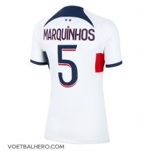 Paris Saint-Germain Marquinhos #5 Uit tenue Dames 2023-24 Korte Mouwen