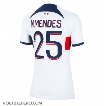 Paris Saint-Germain Nuno Mendes #25 Uit tenue Dames 2023-24 Korte Mouwen