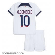 Paris Saint-Germain Ousmane Dembele #10 Uit tenue Kids 2023-24 Korte Mouwen (+ broek)