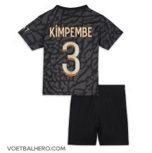 Paris Saint-Germain Presnel Kimpembe #3 Derde tenue Kids 2023-24 Korte Mouwen (+ broek)