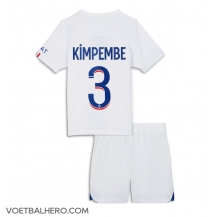 Paris Saint-Germain Presnel Kimpembe #3 Uit tenue Kids 2023-24 Korte Mouwen (+ broek)