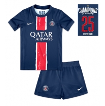 Paris Saint-Germain Thuis tenue Kids 2024-25 UCL Champions Korte Mouwen (+ broek)