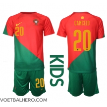 Portugal Joao Cancelo #20 Thuis tenue Kids WK 2022 Korte Mouwen (+ broek)