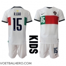 Portugal Rafael Leao #15 Uit tenue Kids WK 2022 Korte Mouwen (+ broek)