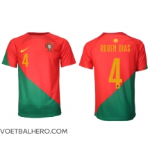 Portugal Ruben Dias #4 Thuis tenue WK 2022 Korte Mouwen