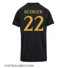 Real Madrid Antonio Rudiger #22 Derde tenue Dames 2023-24 Korte Mouwen