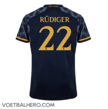 Real Madrid Antonio Rudiger #22 Uit tenue 2023-24 Korte Mouwen