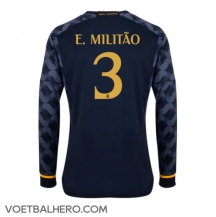 Real Madrid Eder Militao #3 Uit tenue 2023-24 Lange Mouwen